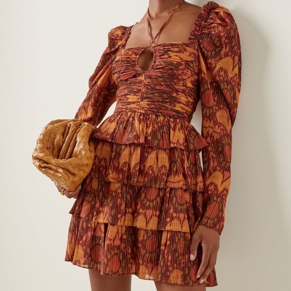 ULLA JOHNSON Naiya Dress in Ember - Picture 1 of 6